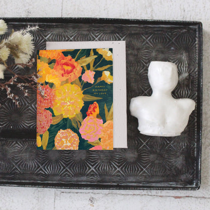 Marigolds Birthday Card