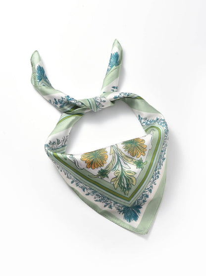 Botanical Square Scarf | Green