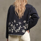 Folk Embroidered Jacket | Navy