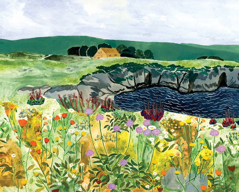 Wildflowers Landscape Print | 11 x 14
