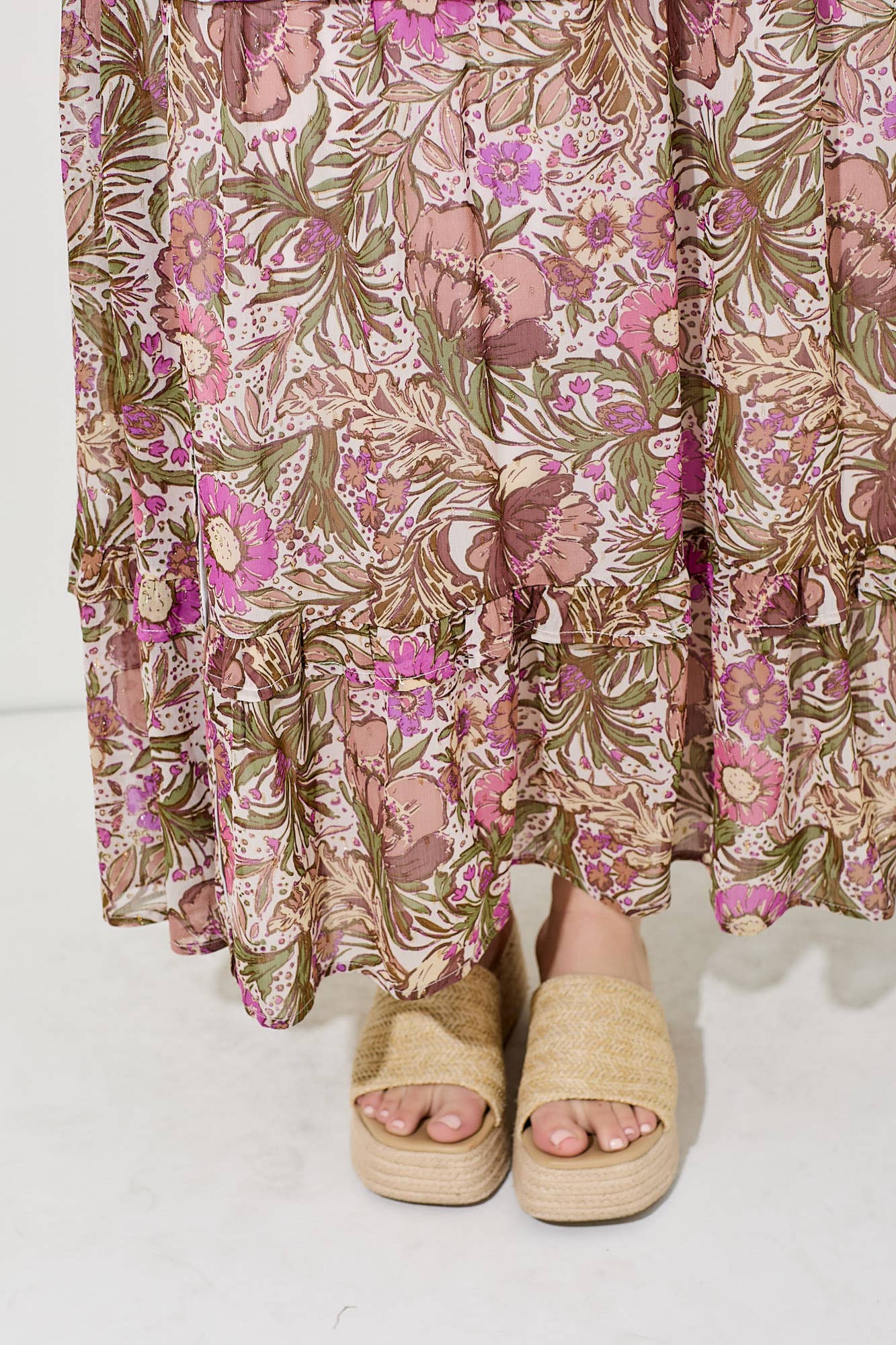 Sally Light Floral Maxi Dress | Extended