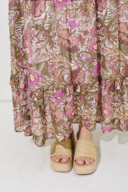 Sally Light Floral Maxi Dress | Extended