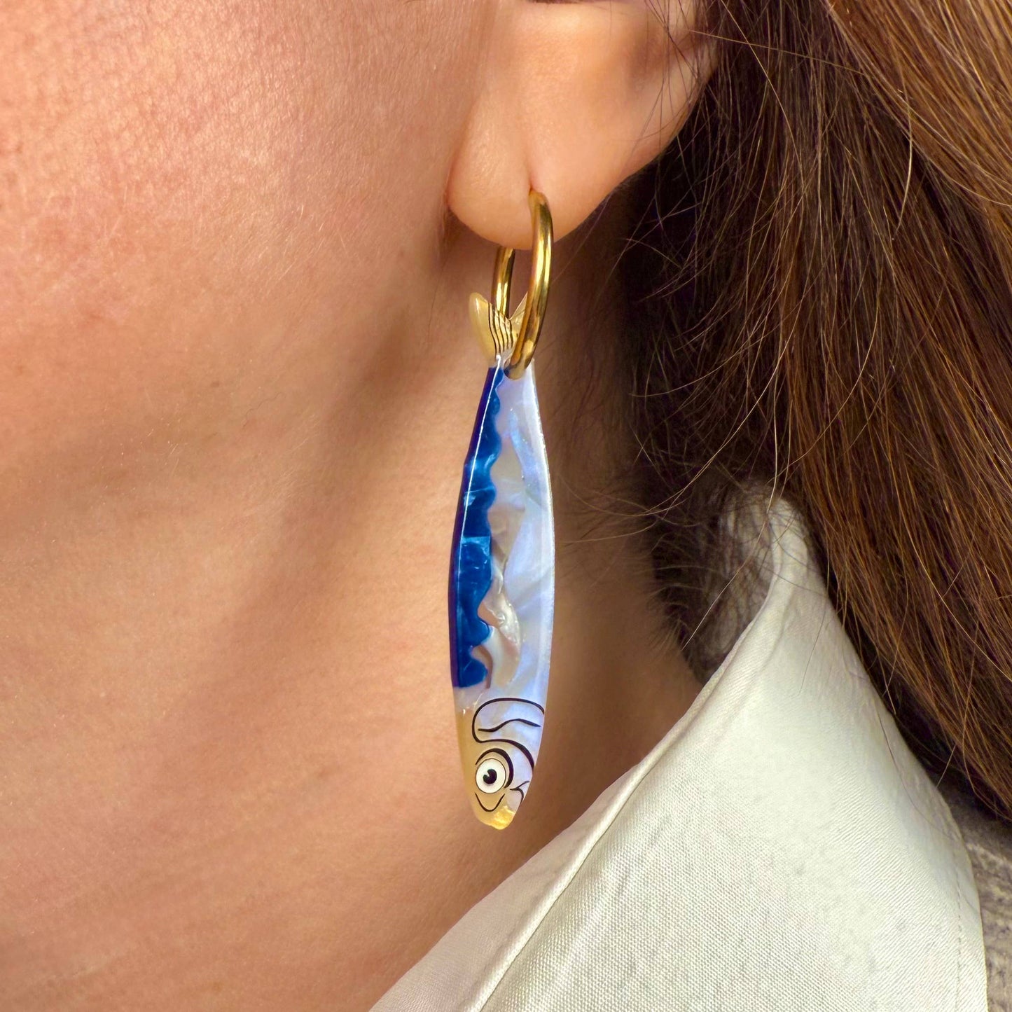 Sardine Hoop Earrings