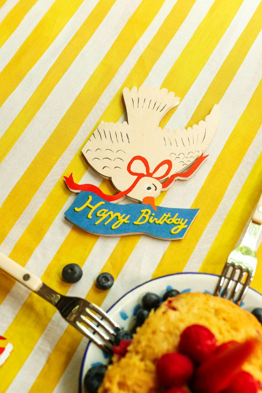 Happy Birthday Bird Die Cut Card