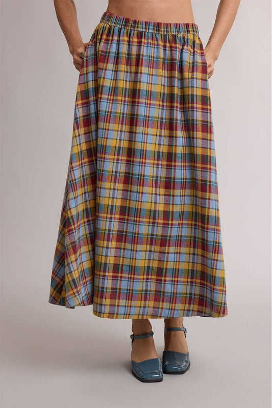 Plaid About You Midi Skirt