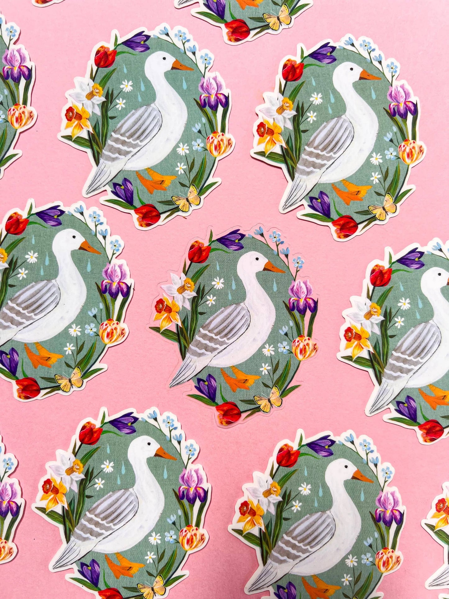 Spring Duck Clear Sticker