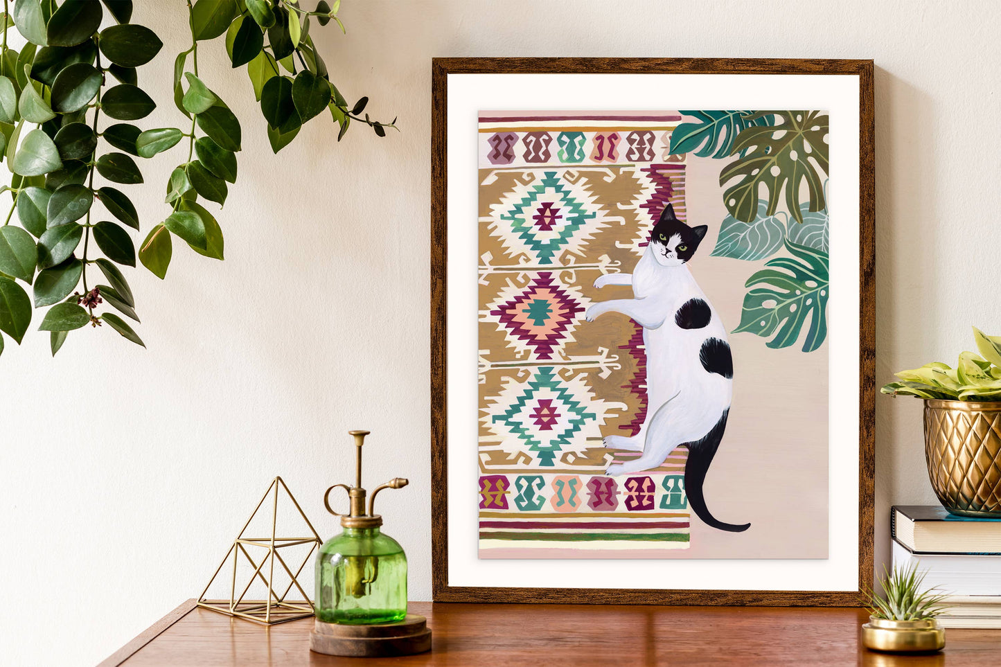 Indoor Cat Art Print | 8x10