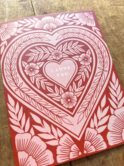 I Love You Heart Card
