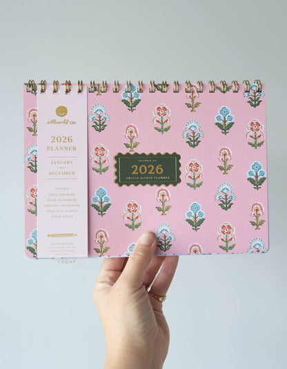 2026 Desktop Planner | Block Print Floral