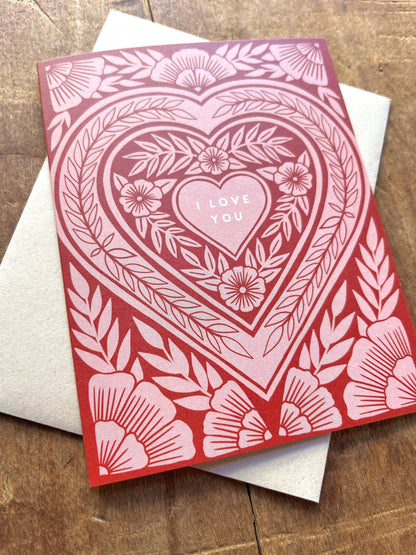 I Love You Heart Card