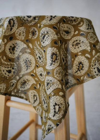 Kalamkari Cotton Bandana | Emerald Wine