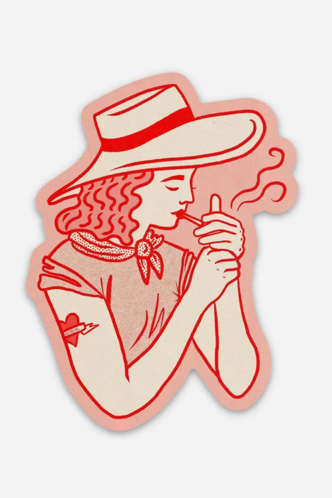 Cowgirl Smokin Sticker