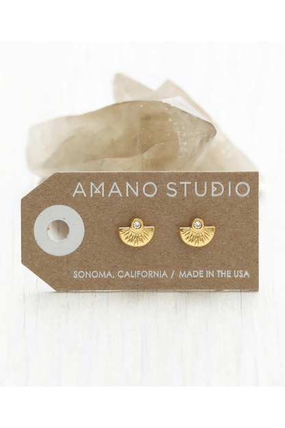 Sunset Stud Earrings | Crystal
