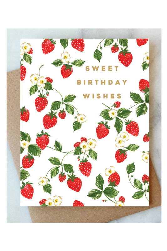 Strawberry Birthday Card