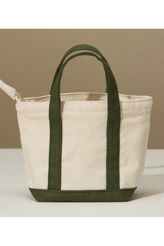 Small Zip Tote Bag | Olive