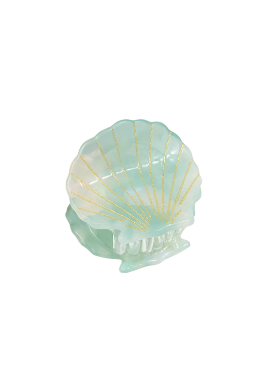 Scallop Shell Hair Claw | Lake Blue