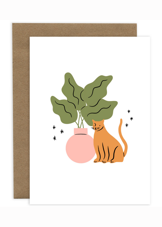 Orange Cat Greeting Card