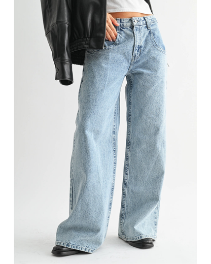 Relaxed Straight Super Wide Leg Denim