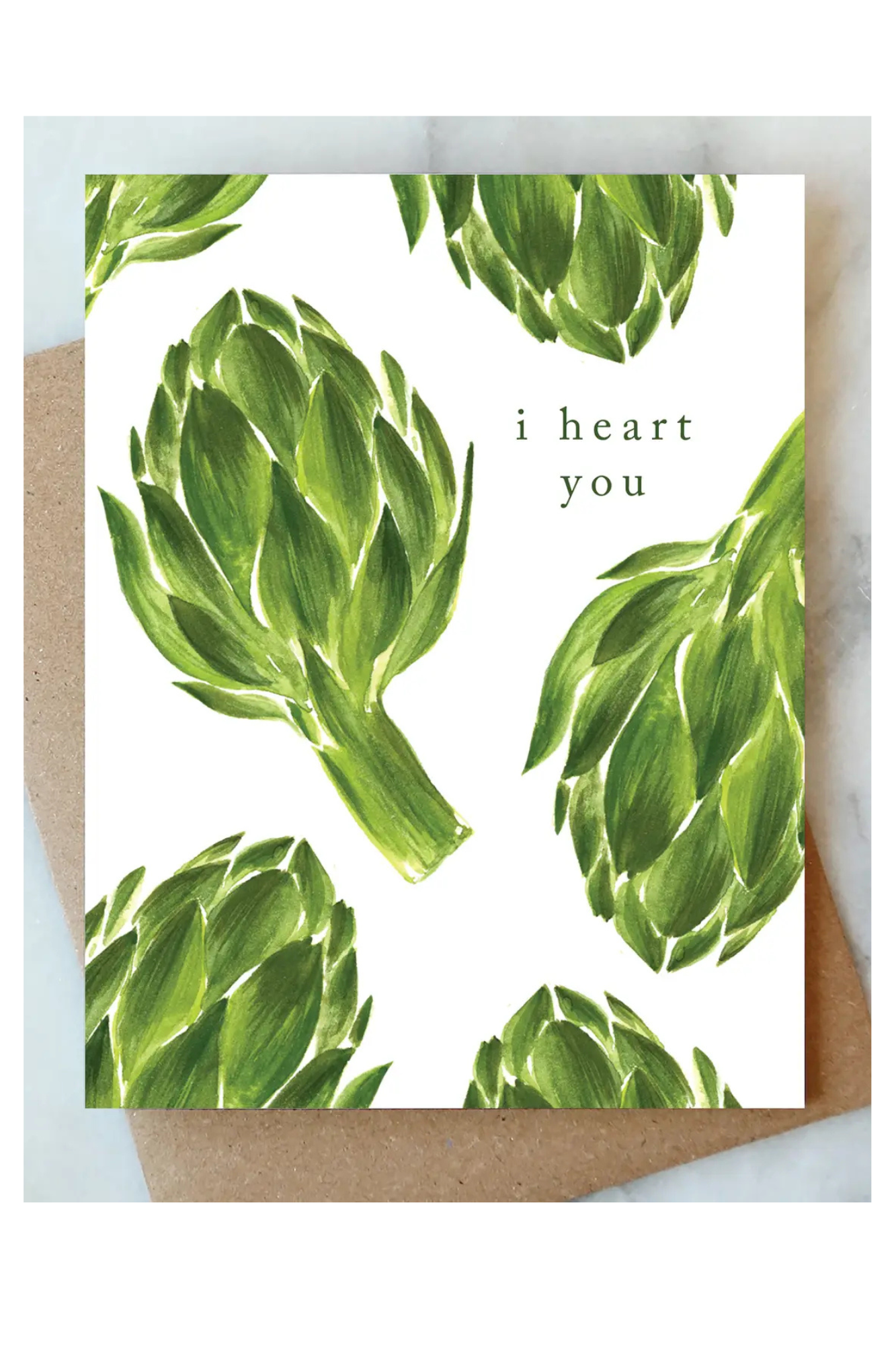 Artichokes I Heart You Card