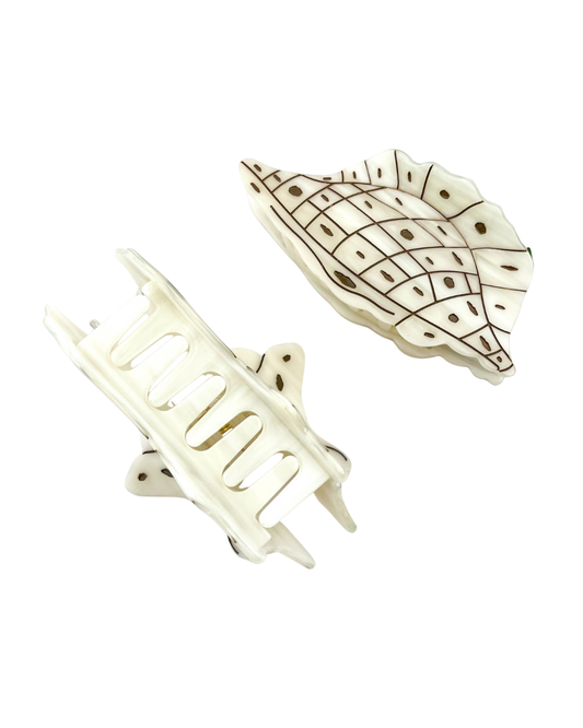 Seashell Hair Claw | Polka Dot Conus
