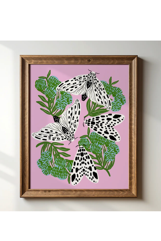 Giant Leopard Moths Giclée Art Print | 8" x 10"