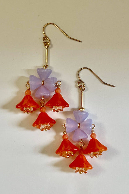 Freesia Earrings | Orange