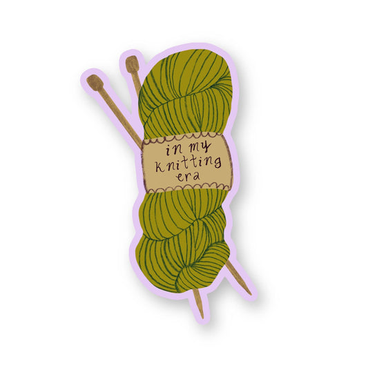 In My Knitting Era Sticker