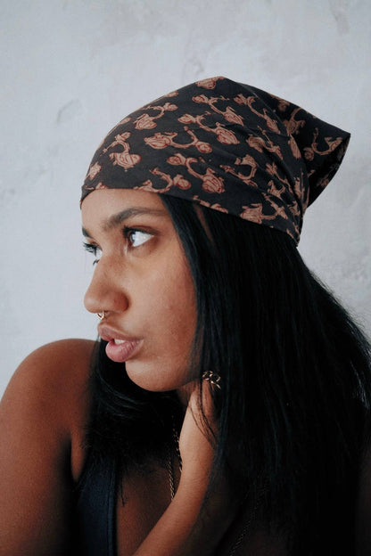 Kalamkari Cotton Bandana | Midnight Ride