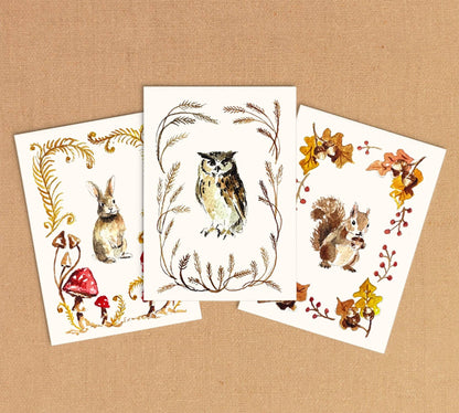 Mini Watercolor Kit | Woodland Friends