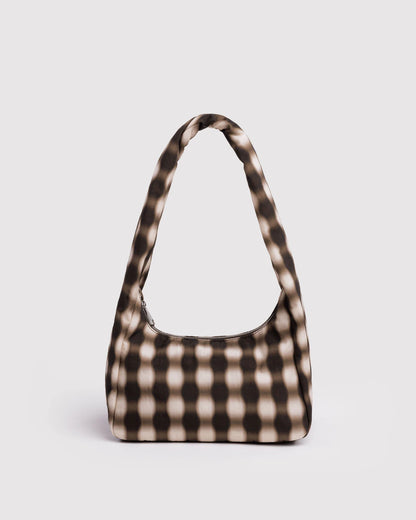 Small Meringue Bag | Blurred Gingham Brown