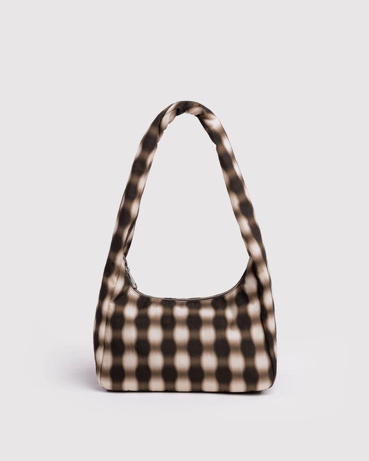 Small Meringue Bag | Blurred Gingham Brown