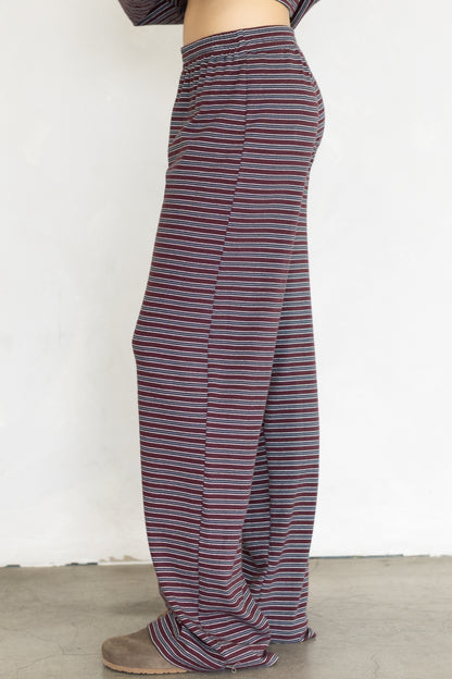 Multi Stripe Lounge Pants | Wine