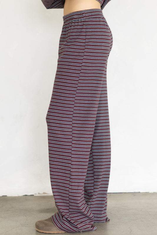 Multi Stripe Lounge Pants | Wine