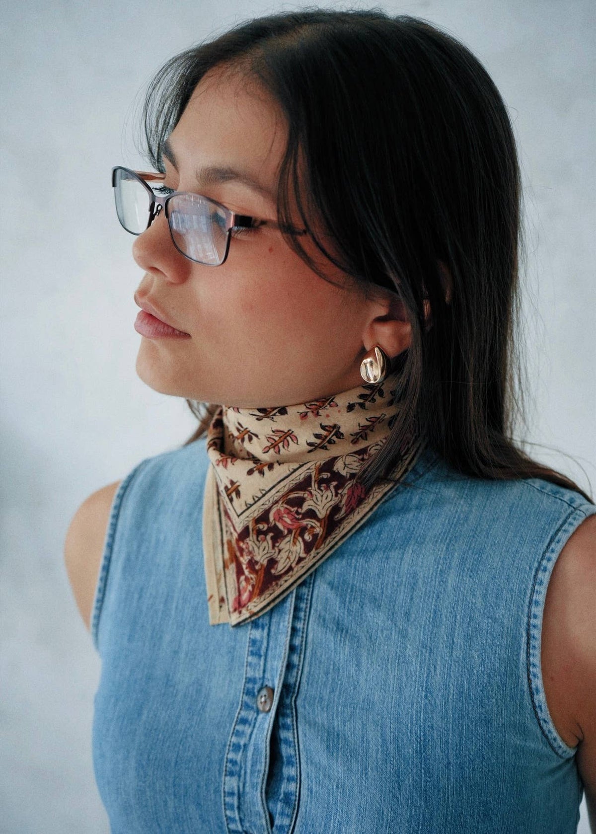 Kalamkari Cotton Bandana | Pine Grove