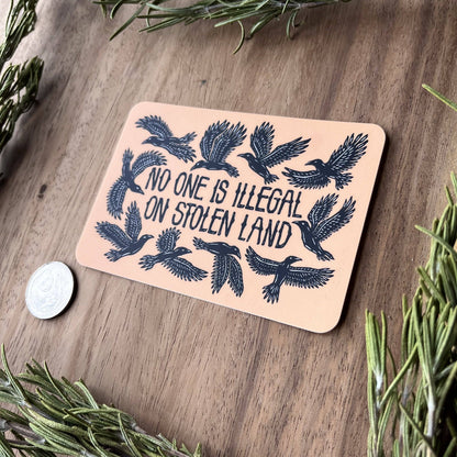 No One Is Illegal Sticker