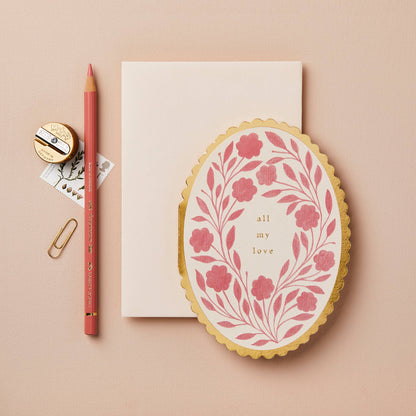 Rose Flora 'All My Love' Card