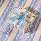 Floral Trellis and Blue Vine Stripe Double Sided Gift Wrap | Roll of 3 Sheets