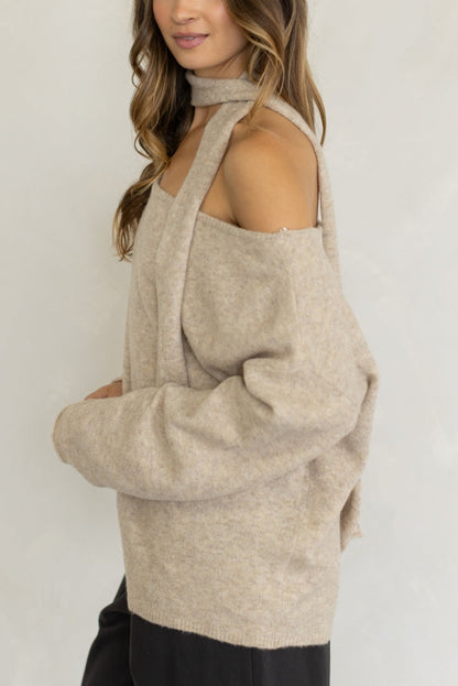 Piper Off The Shoulder Sweater | Latte