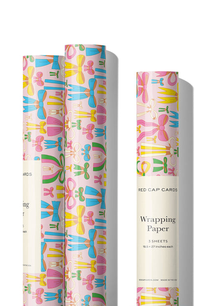 Lots of Bows Rolled Gift Wrap