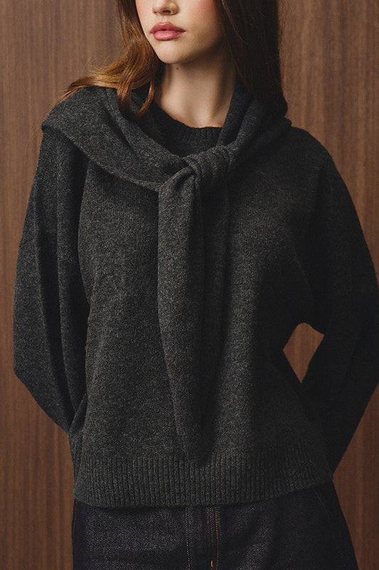 Basic Knit Sweater | Charcoal