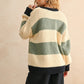 Twin Flame Oversized Sweater | Sage + Navy