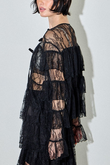 Bellatrix Lace Tie Front Top