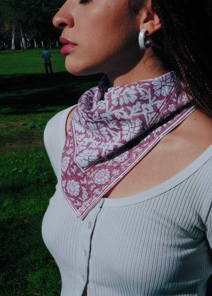 Block Printed Cotton Bandana |  Plum Mithai