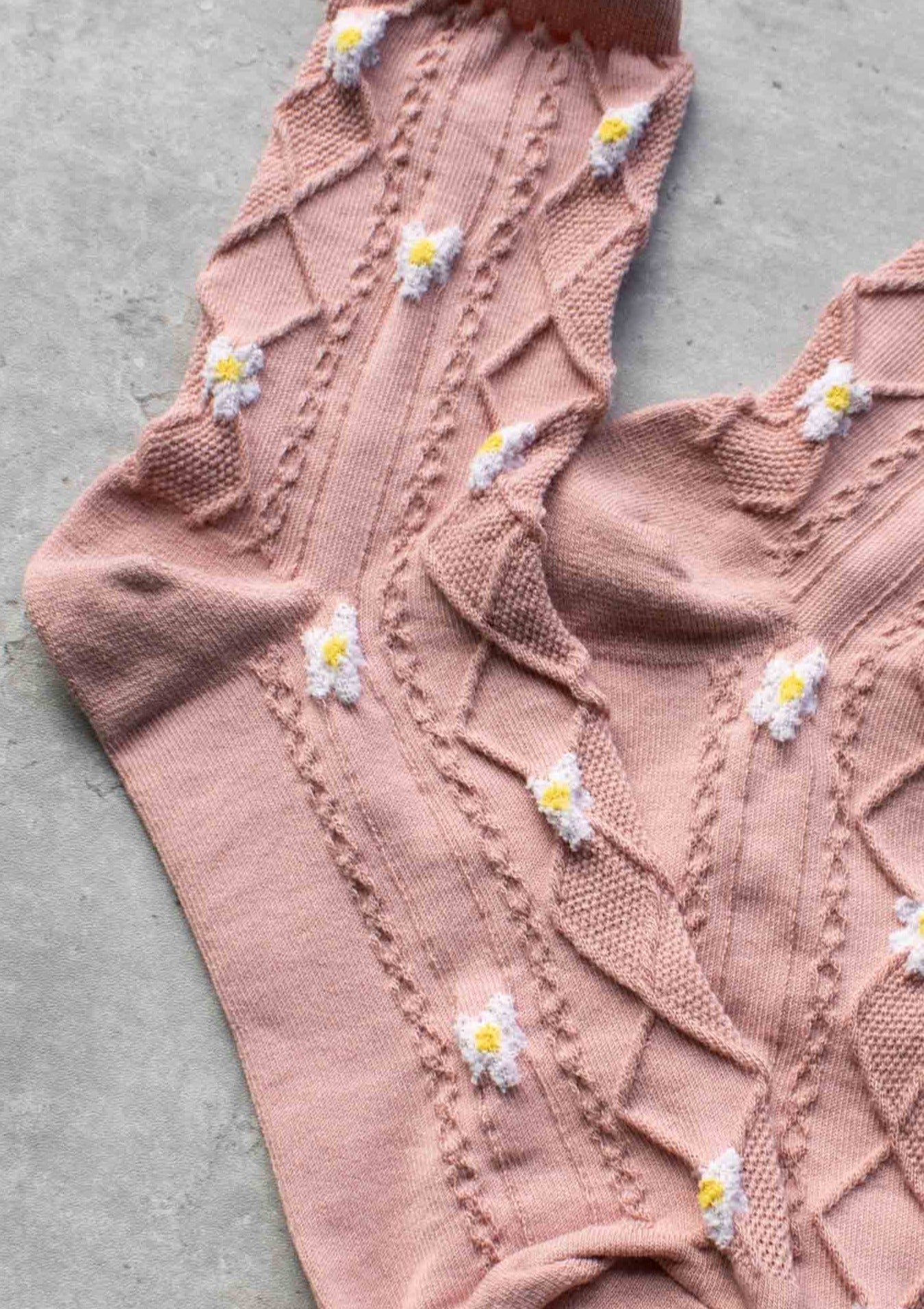 Georgina Floral Socks | Dusty Pink