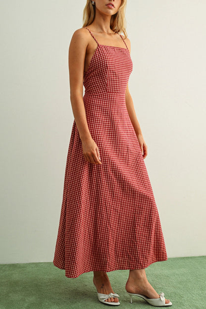 Got Your Back Midi Dress | Red