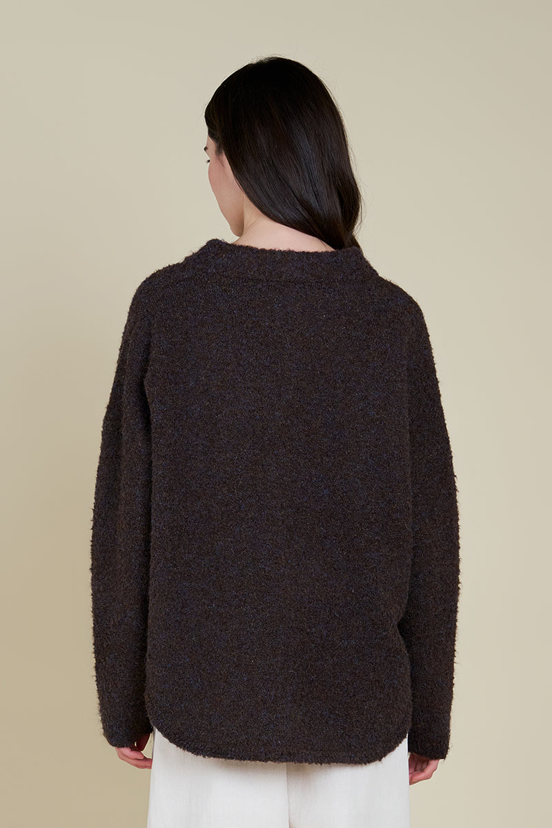 Boucle Cardigan | Dark Chocolate