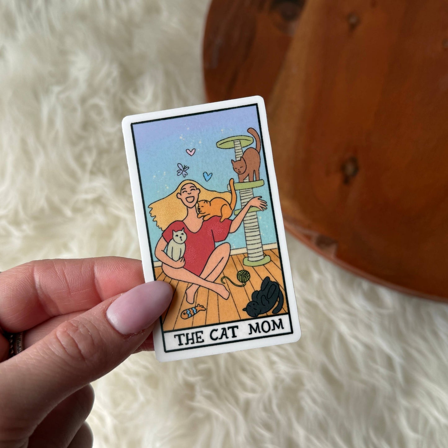 The Cat Mom Tarot Sticker