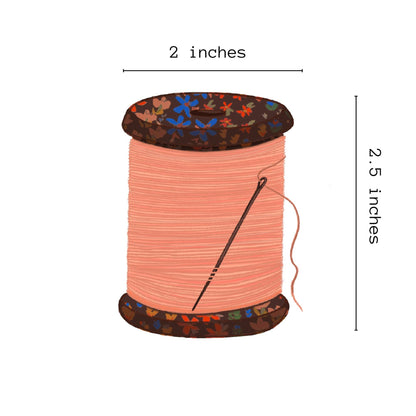 Pink Spool Of Thread Sticker