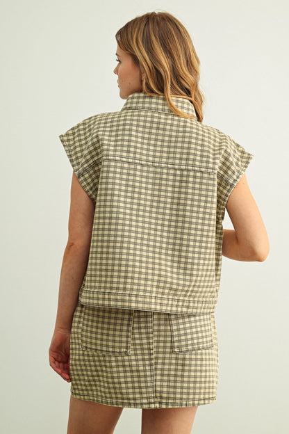 Checker Plaid Mini Skirt