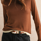 Faux Layers Sweater | Brown